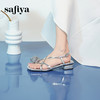 预售7天|Safiya/索菲娅2025时尚套趾玫瑰气质显白粗跟一字扣带仙女凉鞋SFD2115420 商品缩略图2
