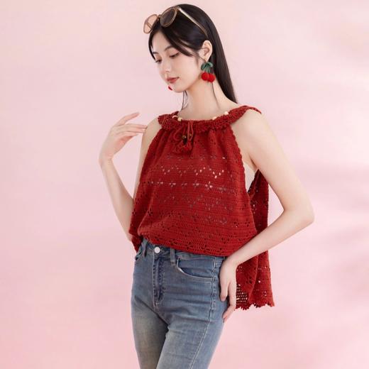 苏苏姐家慢慢挂脖上衣手工diy编织钩针毛线团自制上衣材料包 商品图2