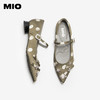MIO米奥玛丽珍鞋法式星星气质粗跟尖头女浅口单鞋M254440445 商品缩略图3