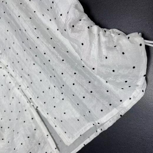 8.9秒杀【节日特卖】5633波点腰部抽褶短袖上衣-喜出 商品图4