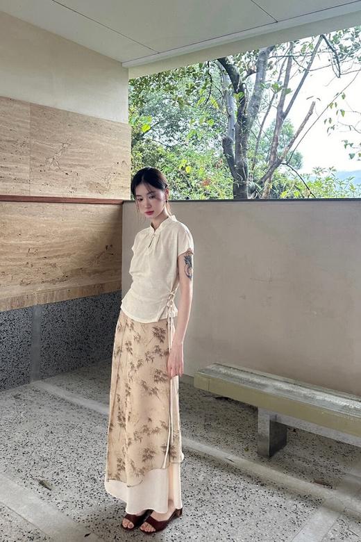 Le Malene 新中式竹叶印花半裙 20287 商品图4