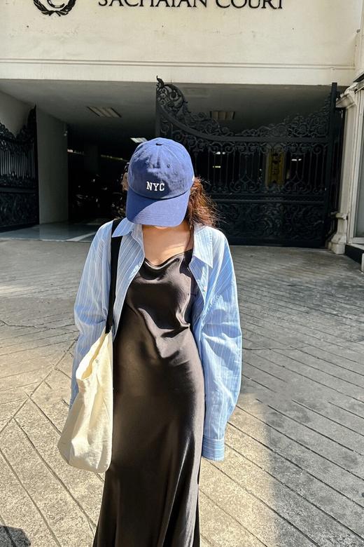 HAYES 黑色光泽感百搭吊带连衣裙 20224 商品图2