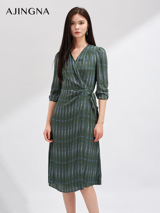 【超值秒杀】阿菁娜端庄优雅气质抽褶连衣裙T29X112129 商品图2