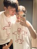 【YW】无忧购韩系ins休闲卡通印花230g情侣短袖T恤（截单后3-5天发货) 商品缩略图1