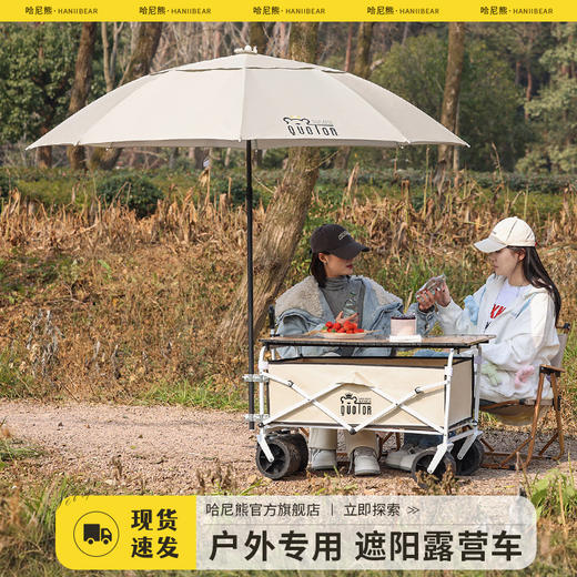 厂家露营推车可折叠户外小推车野餐车营地拖车摆摊桌板 露营推车 商品图1