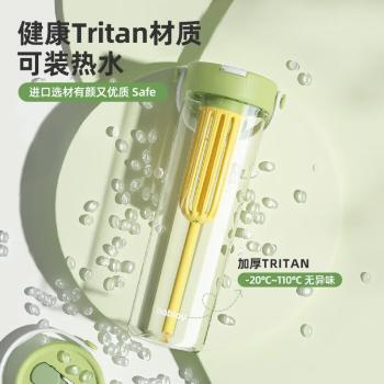 BABLOV水杯大容量女生茶水分离泡茶tritan杯子夏 多肉青提 600ml /厨具 /水具 /塑料杯 商品图3