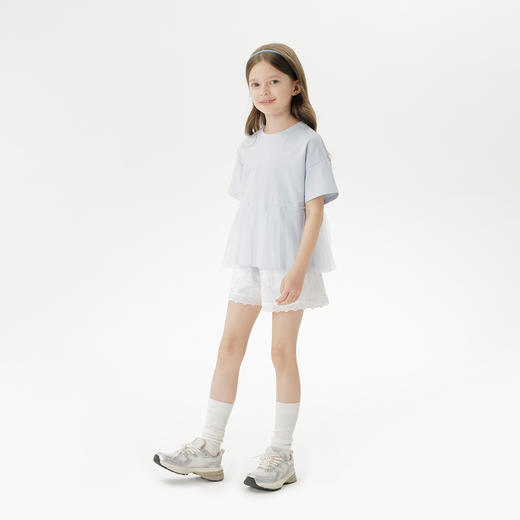 马克珍妮女童满底绣花花边短裤儿童裤子纯棉2025年夏装新款550951 商品图1