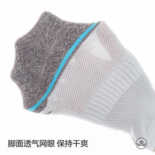 左分之右男女款毛巾底立体防滑抑菌春夏船袜网眼透气10A短筒运动 商品图5