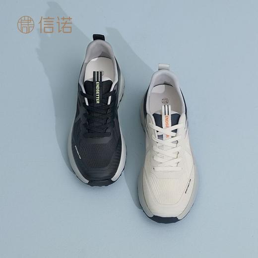 信诺厚底耐磨男鞋2025春夏新款软底舒适跑步鞋男士透气休闲运动鞋N5C063-42 商品图8