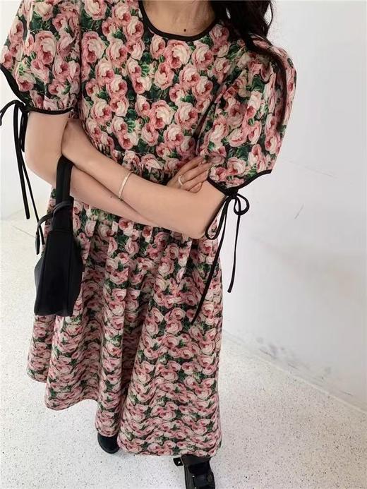 七夕节清仓-【节日特卖】油画风玫瑰娃娃裙-喜出 商品图0