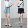 【小开叉四分牛仔短裤】逸阳夏新款青春活力A字版遮肉显瘦裤子1090 商品缩略图5