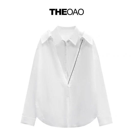 两件式宽松亚麻罩衫 商品图4