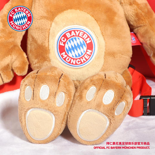 【官网同款】拜仁足球俱乐部丨伯尼熊双肩背包毛绒可爱棕色球迷周边 商品图2