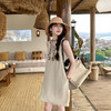 西遇民族风无袖连衣裙女夏季新款杏色云南旅游度假风裙子SS150330 商品缩略图3