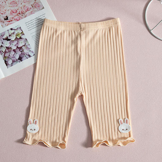 【薄款五分裤，可爱兔子图案~】女童打底裤五分裤 夏季薄款可爱兔子打底短裤 安全裤外穿中裤-QQ 商品图9