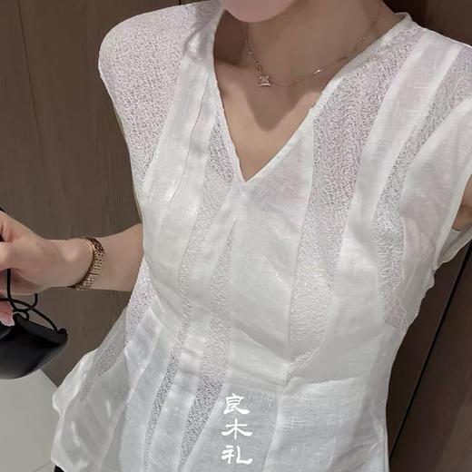 【不退不换】良木礼亚麻上衣（241117） 商品图4