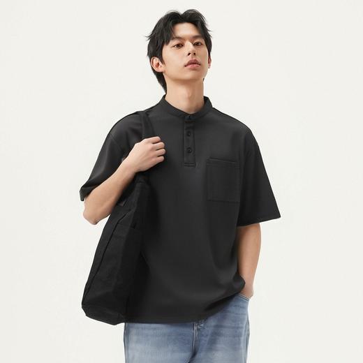 gxg.jeans男装 多色亨利领基础休闲短袖T恤男士宽松 25年夏热卖 商品图1