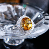 DS925水晶戒指-黄水晶蛋面可调节戒指约8*10mm 商品缩略图0
