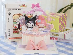 女孩款 Sanrio三丽鸥美乐蒂库洛米 甜趣翻糖蝴蝶结