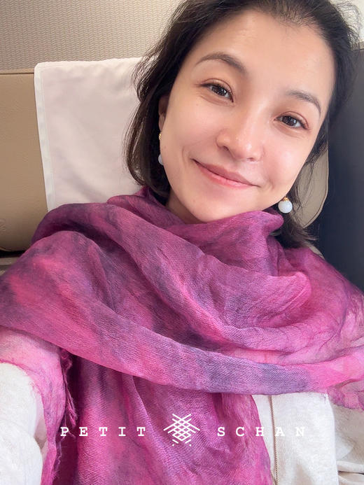 PETIT SCHAN小闪 ACC#040 As in a Dream 如梦之梦 羊绒真丝手工点染围巾披肩 商品图0