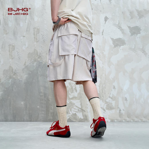 BJHG不计后果美式休闲短裤男夏季潮牌2025新款复古宽松情侣五分裤 商品图2