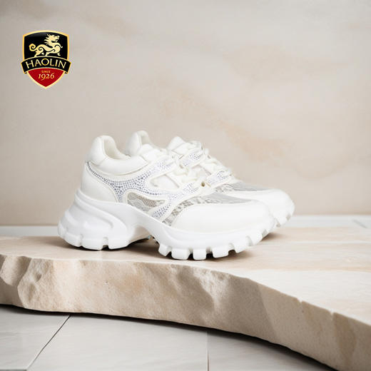 豪麟名鞋奥莱迪嘉女鞋时尚老爹鞋牛皮革DJXXO51WX212白色  原价1960元 商品图1