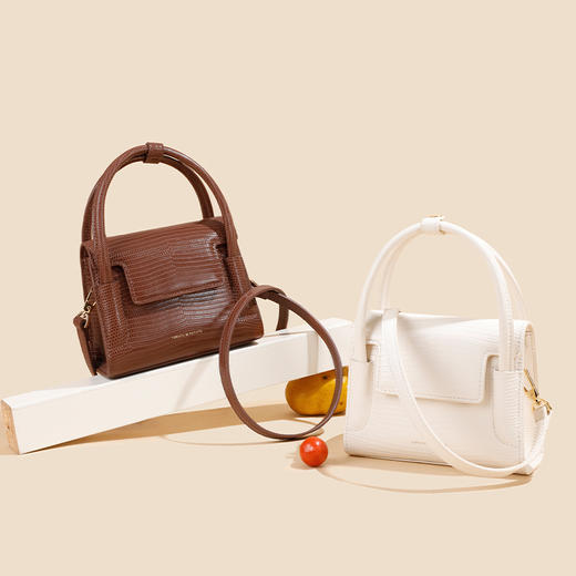 【预售3天】女包手机包蜥蜴纹单肩手提包小众设计小方包斜挎包TP2022013 商品图1