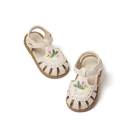 斯纳菲女童包头凉鞋儿童小公主鞋夏季女孩软底防滑宝宝鞋237322★ 商品图4