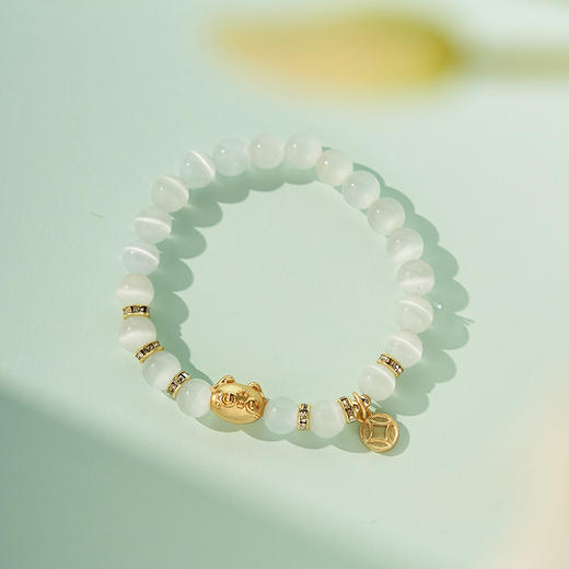 大英博物馆 巴斯特系列 猫眼石萌猫生财 手链 商品图2