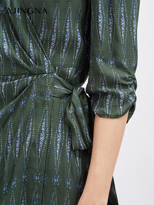 【超值秒杀】阿菁娜端庄优雅气质抽褶连衣裙T29X112129 商品图4