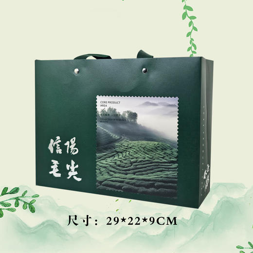 你好信阳【绿.1斤毛尖手提袋】2元1条.整捆50个.300个包邮 商品图1