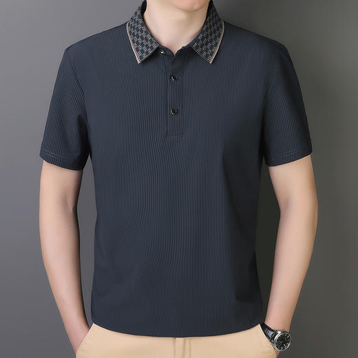 【冰丝弹力】【DCS】大依优型大码翻领短袖POLO衫男加肥大码夏装衣服休闲时尚半袖体恤休闲商务 商品图7