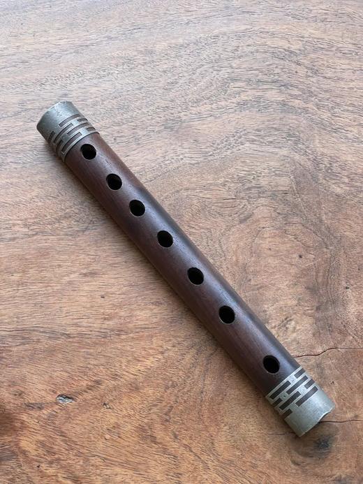 小叶紫檀镶锡横笛，顺丰包邮 商品图0