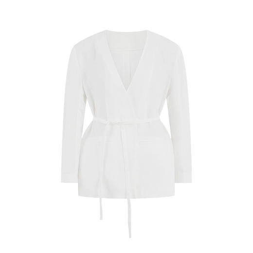 【云隙】亚麻西装外套女夏季法式慵懒感防晒衫休闲薄上衣 商品图4