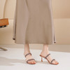 Westory2025年夏季一字带烫钻中跟凉拖鞋S25BJ62321 商品缩略图3