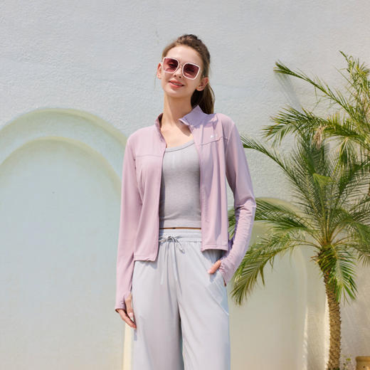 半身缘女装 夏季立领修身可调整抽绳防晒衣252113U08513496 商品图3