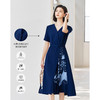 【现货】米思阳2025夏季新款时尚优雅印花拼接连衣裙V领收腰显瘦裙子3114 商品缩略图3