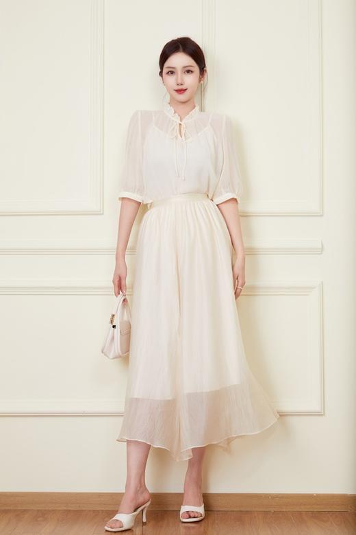 ANSUABEL 米色肌理感衬衣半裙套装 20307 商品图3