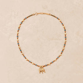 北京仓｜Tityaravy-Gaja-小金象 圣玛利亚海蓝宝 碧玺 项链［法国设计师］