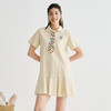 谜底连衣裙短袖女2025夏季新品休闲POLO领合身H型短裙252ML0519 商品缩略图0