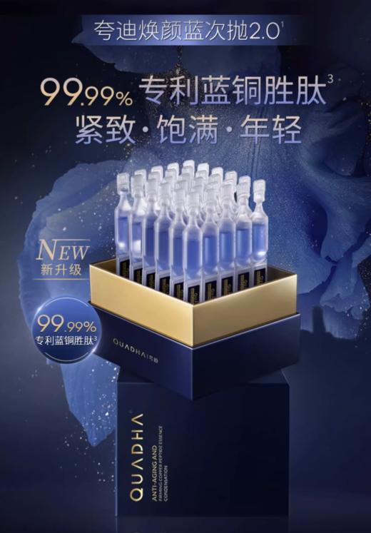 （单盒送同款20支）华熙生物夸迪焕颜凝萃蓝铜胜肽次抛精华液 抗皱紧致 商品图1