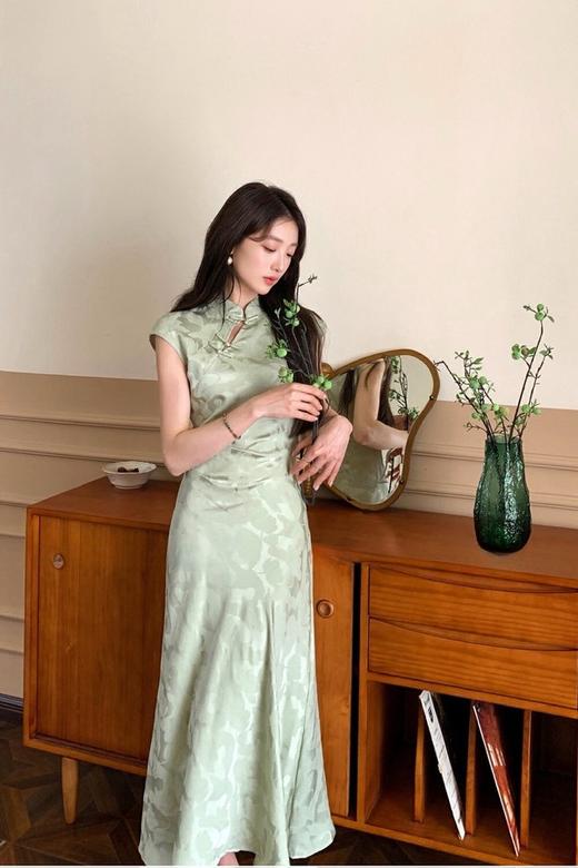 ELLA JADE 新中式暗纹提花连衣裙 20308 商品图2