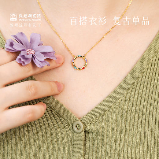 敦煌研究院【福瑞涟漪水波纹项链】 2025年新款小众设计锁骨链高级感 商品图3