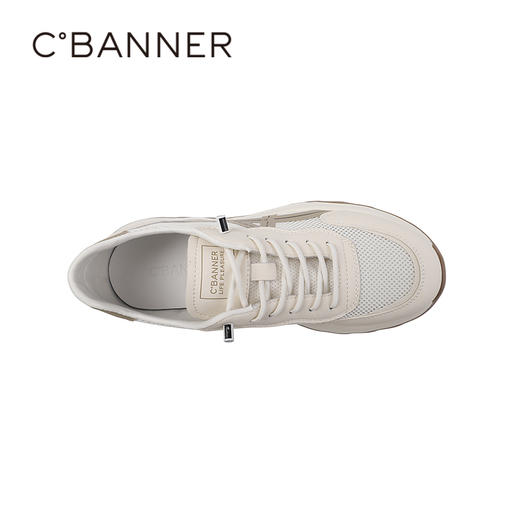 千百度夏季弹力免系鞋带透气拼接网面复古阿甘鞋A25106361 商品图2