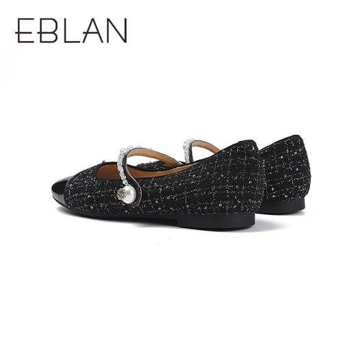 伊伴秋季优雅小香风舒适通勤低跟便鞋单鞋B25461006 商品图3