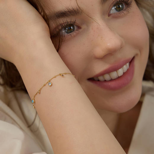 ARSIS银饰｜秘密花园系列 仲夏蓝调/落日霞辉吊坠手链 商品图5