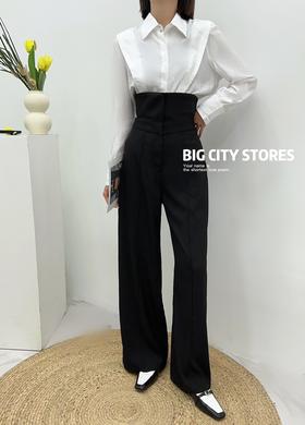 G08650#高腰休闲长裤