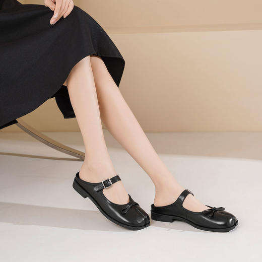 Westory2025年夏季低跟穆勒拖分趾包头拖鞋空凉鞋W25AH59291 商品图4