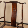 二十世纪	红木浮雕如意云纹四出头官帽椅成堂（一堂四只） 商品缩略图4