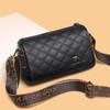 TZW-2025新款菱格绣线真皮单肩斜挎包 商品缩略图0